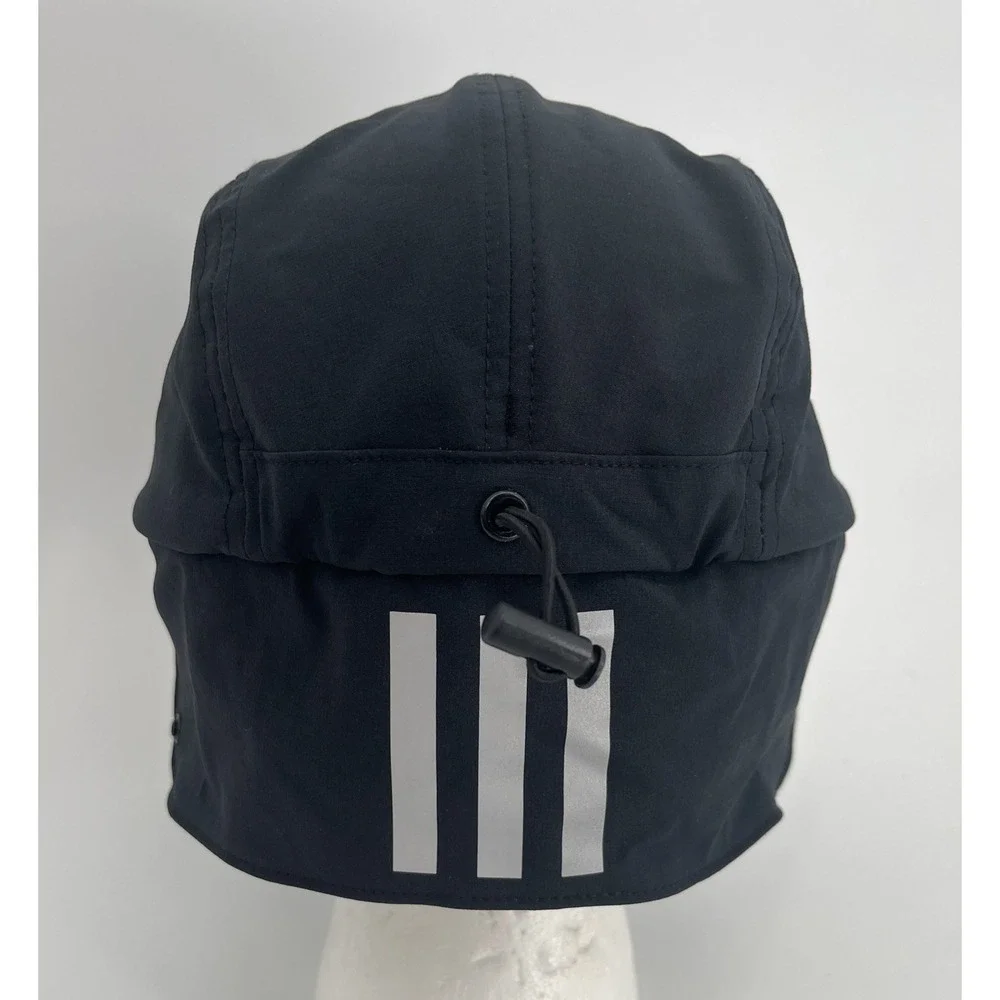 Adidas Superlite Earflap Cap Hat Fleece Lined Reflective Strips Running Hiking